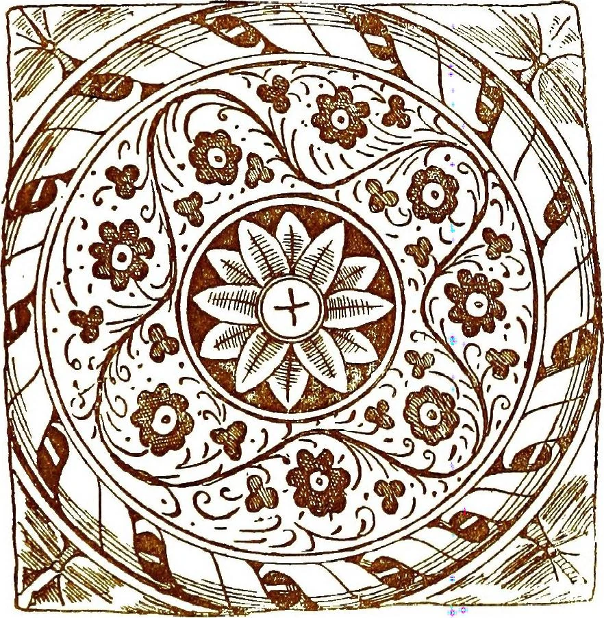 An illustration from Italian ceramic art : The maiolica pavement tiles of the fifteenth century, 1902, leaf 95