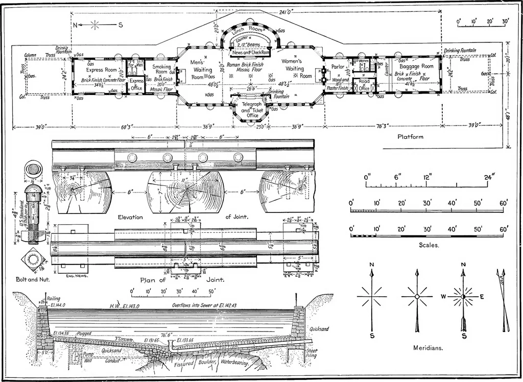An illustration from Lettering for draftsmen, engineers and students; a practical system of freehand lettering for working drawings, 1917, leaf 70