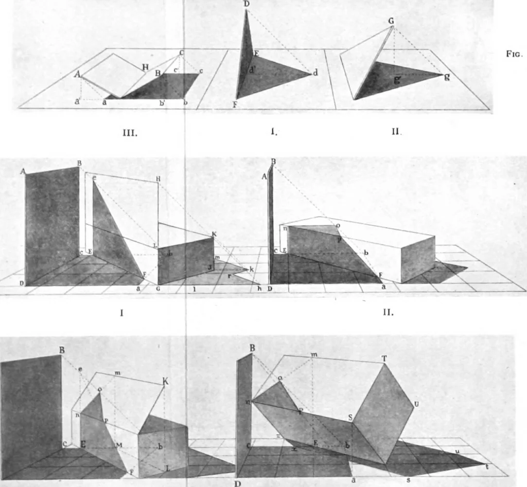 An illustration from Perspective; the old and the new method .., 1921, leaf 47