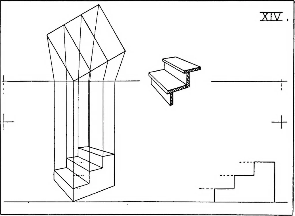 An illustration from Simplified mechanical perspective for the use of ... schools, 1909, leaf 31