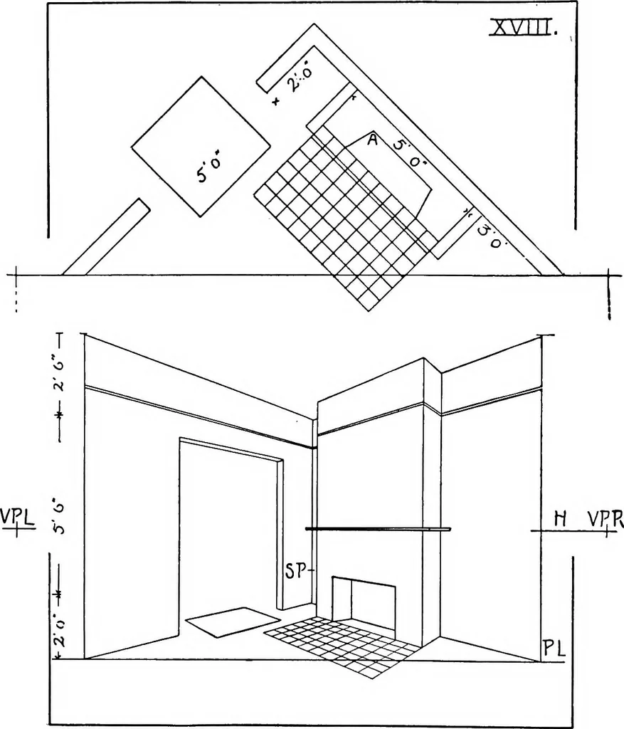 An illustration from Simplified mechanical perspective for the use of ... schools, 1909, leaf 37