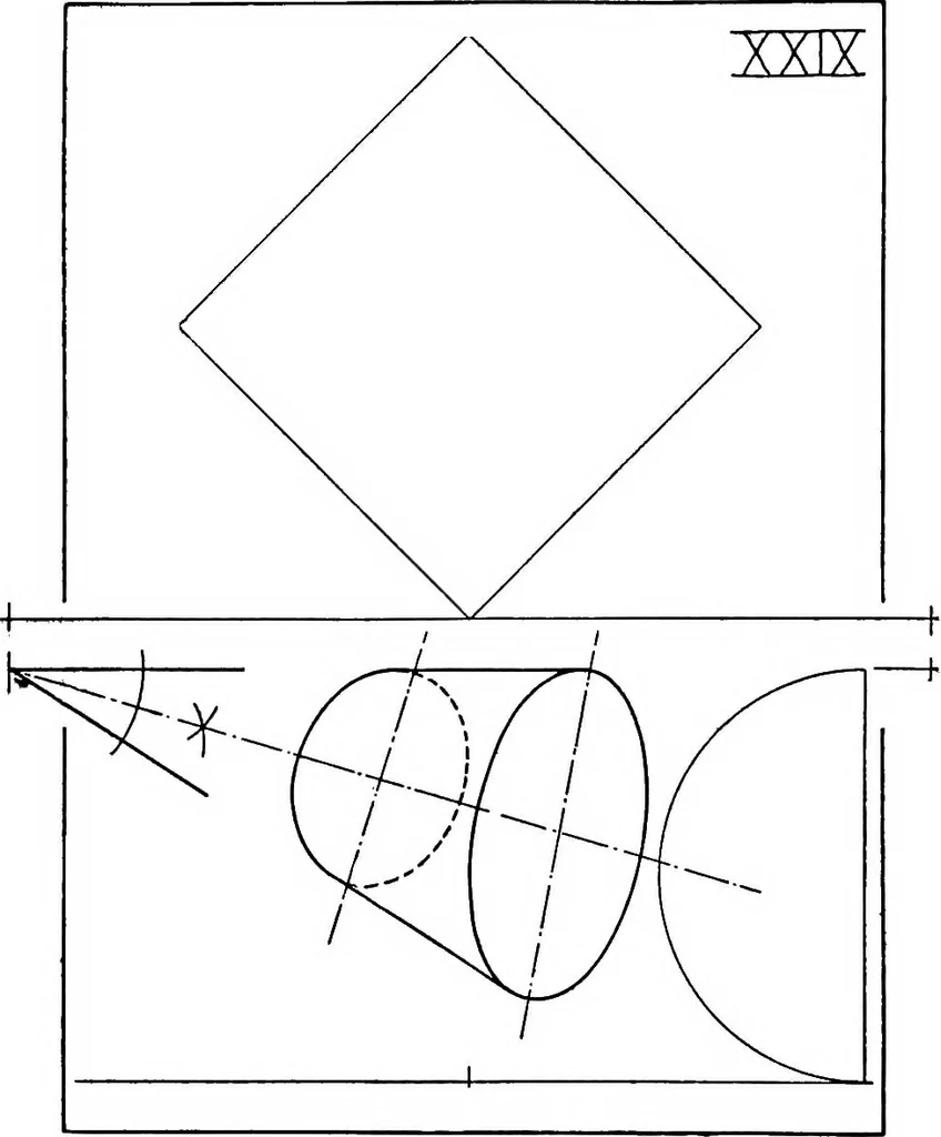 An illustration from Simplified mechanical perspective for the use of ... schools, 1909, leaf 49