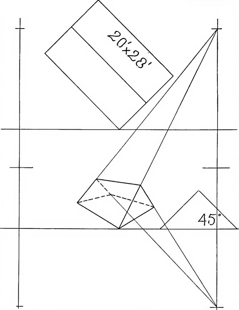 An illustration from Simplified mechanical perspective for the use of ... schools, 1909, leaf 55