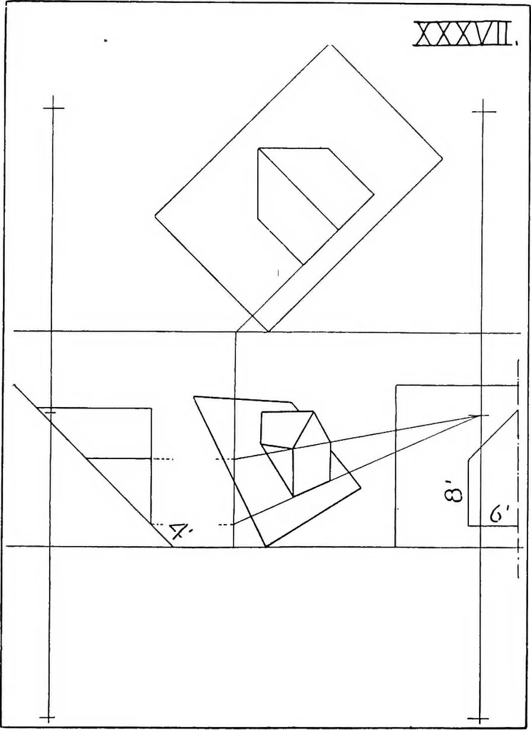 An illustration from Simplified mechanical perspective for the use of ... schools, 1909, leaf 58