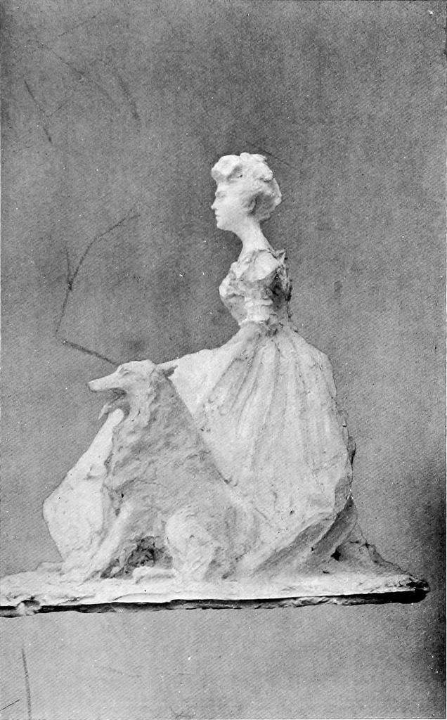 An illustration from Catalogue of sculpture by Prince Paul Troubetzkoy, exhibited by the American Numismatic Society at the Albright Art Gallery, March 27 to April 27;, 1911, leaf 102