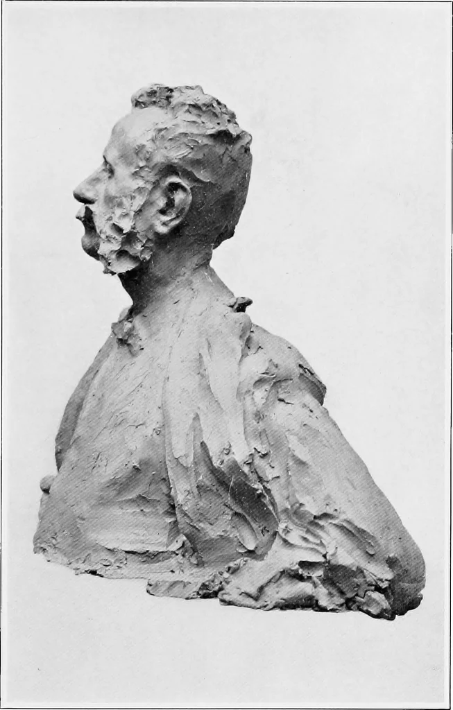 An illustration from Catalogue of sculpture by Prince Paul Troubetzkoy, exhibited by the American Numismatic Society at the Albright Art Gallery, March 27 to April 27;, 1911, leaf 62