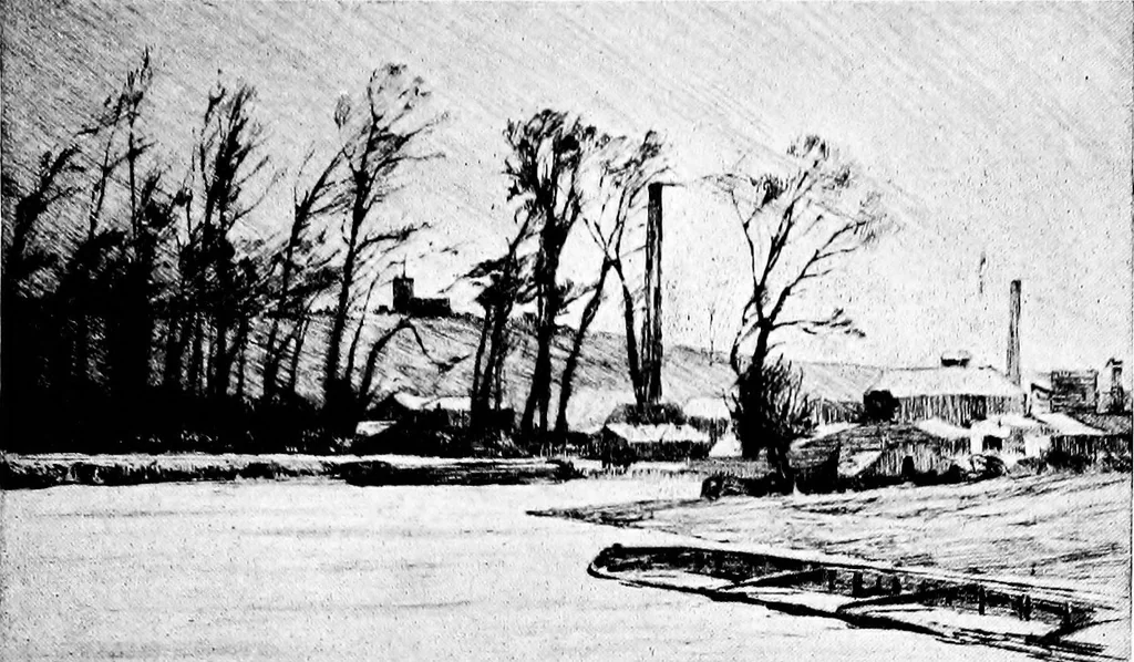 An illustration from Etching craft; a guide for students and collectors, 1922, leaf 202