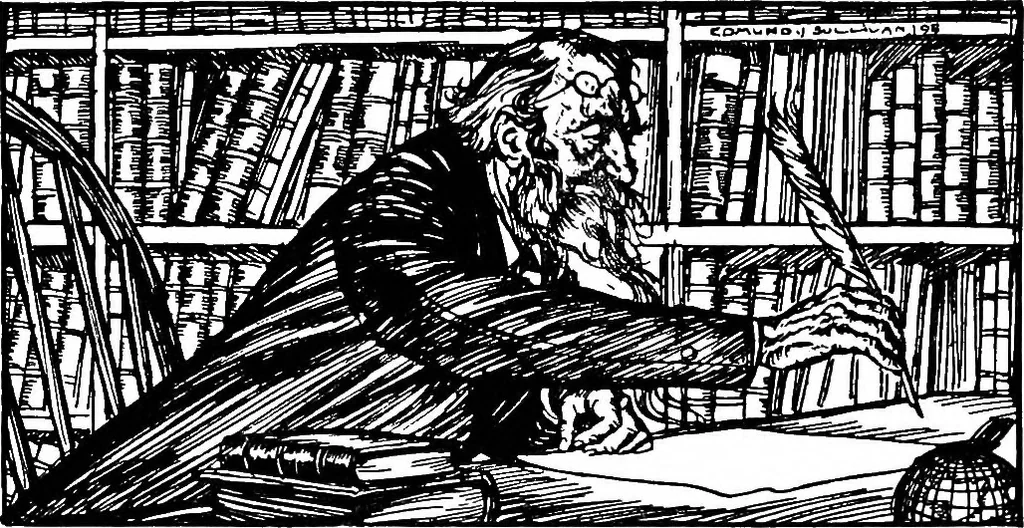 An illustration from Modern book illustrators and their work, 1914, leaf 10