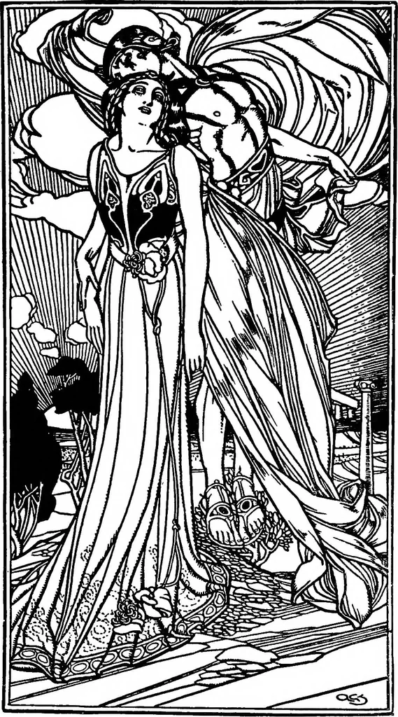 An illustration from Modern book illustrators and their work, 1914, leaf 101