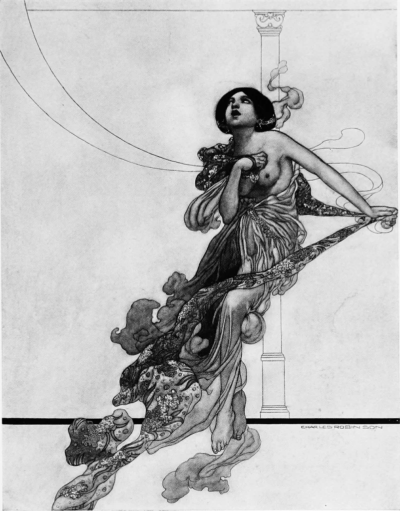 An illustration from Modern book illustrators and their work, 1914, leaf 154
