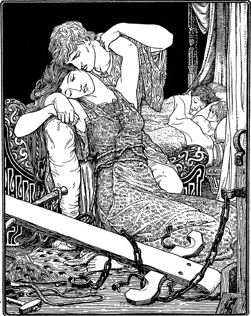 An illustration from Modern book illustrators and their work, 1914, leaf 28
