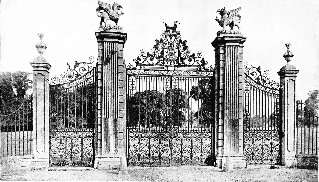 An illustration from English ironwork of the XVIIth & XVIIIth centuries; an historical & analytical account of the development of exterior smithcraft, 1911, leaf 112