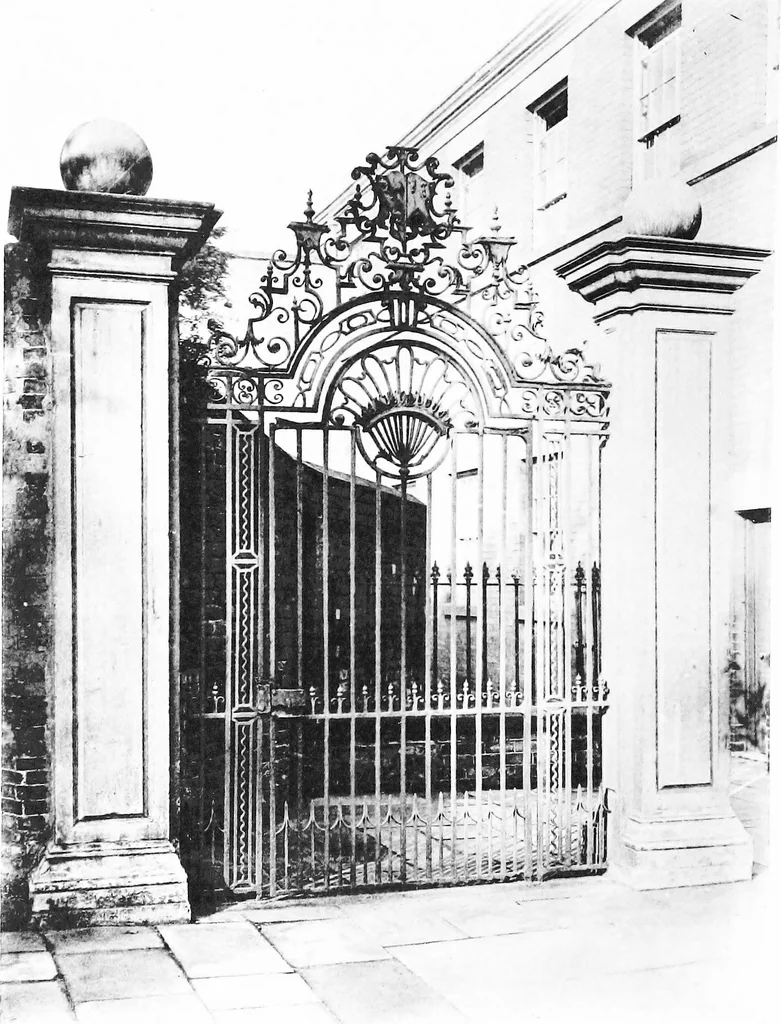An illustration from English ironwork of the XVIIth & XVIIIth centuries; an historical & analytical account of the development of exterior smithcraft, 1911, leaf 123