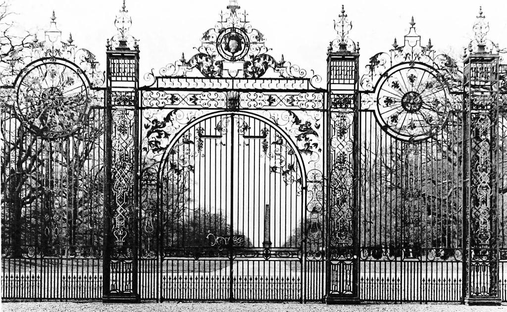An illustration from English ironwork of the XVIIth & XVIIIth centuries; an historical & analytical account of the development of exterior smithcraft, 1911, leaf 144