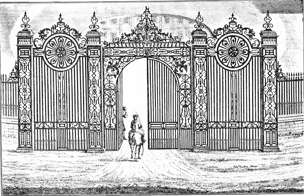 An illustration from English ironwork of the XVIIth & XVIIIth centuries; an historical & analytical account of the development of exterior smithcraft, 1911, leaf 146