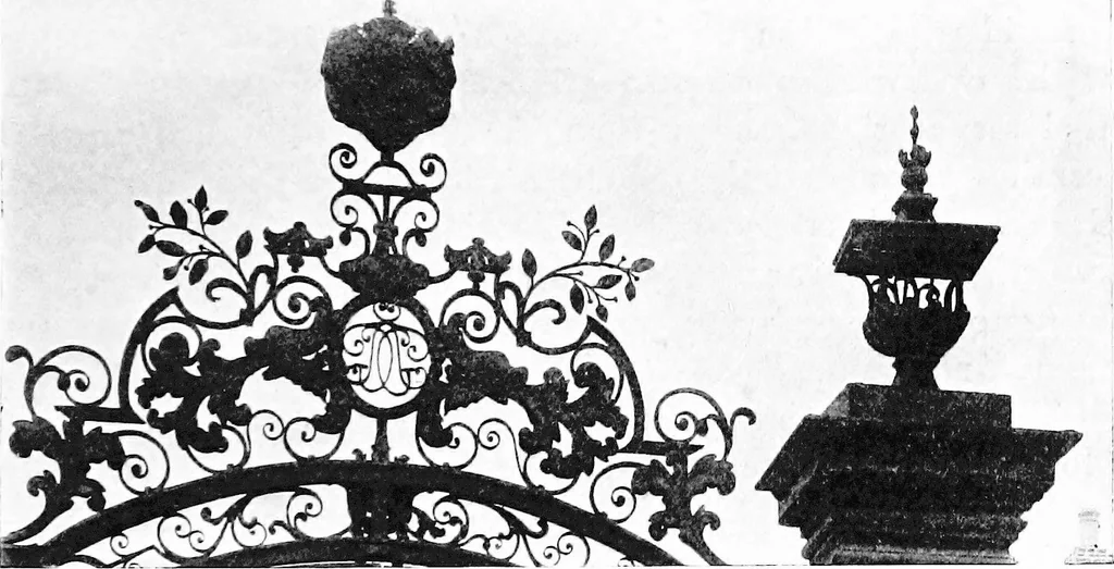 An illustration from English ironwork of the XVIIth & XVIIIth centuries; an historical & analytical account of the development of exterior smithcraft, 1911, leaf 154