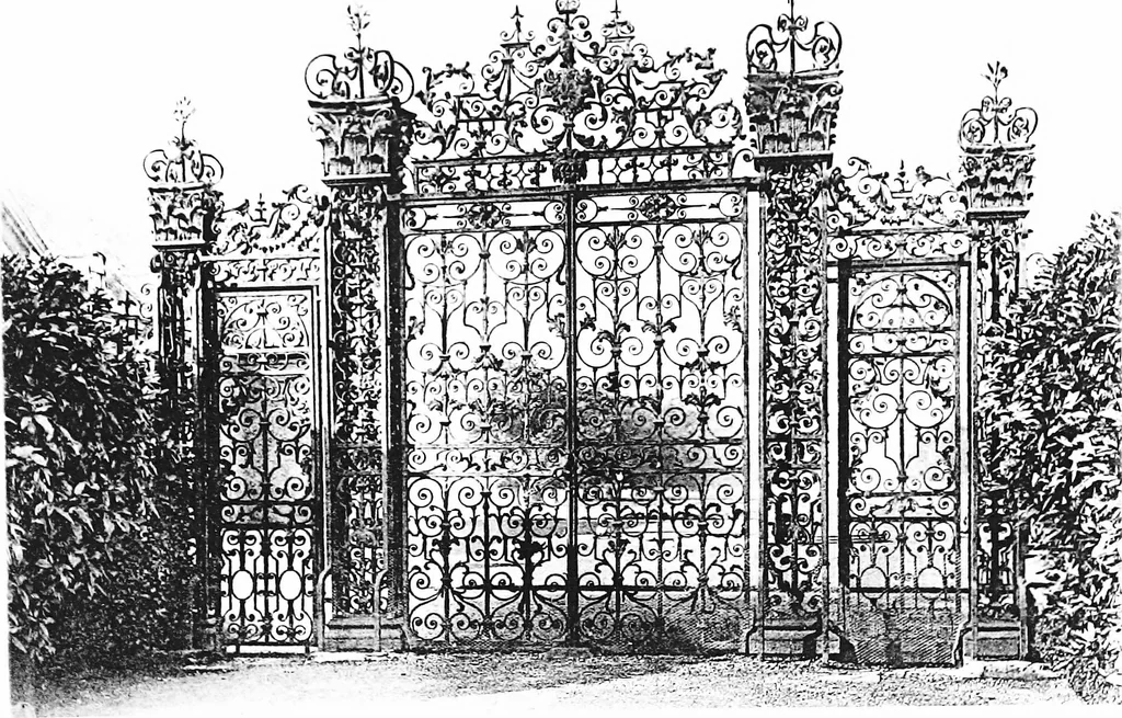 An illustration from English ironwork of the XVIIth & XVIIIth centuries; an historical & analytical account of the development of exterior smithcraft, 1911, leaf 156