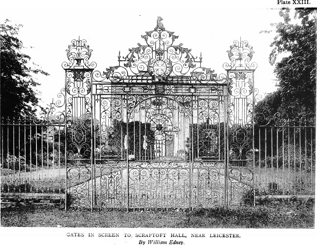 An illustration from English ironwork of the XVIIth & XVIIIth centuries; an historical & analytical account of the development of exterior smithcraft, 1911, leaf 160