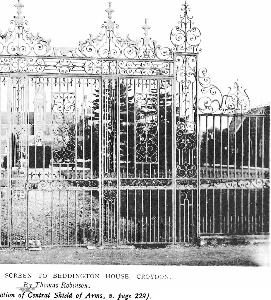 An illustration from English ironwork of the XVIIth & XVIIIth centuries; an historical & analytical account of the development of exterior smithcraft, 1911, leaf 184