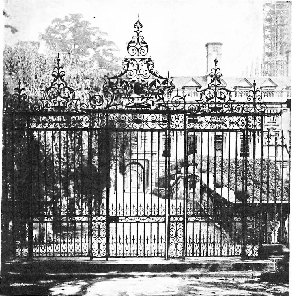 An illustration from English ironwork of the XVIIth & XVIIIth centuries; an historical & analytical account of the development of exterior smithcraft, 1911, leaf 198