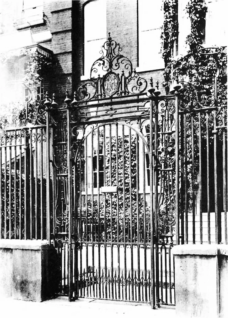 An illustration from English ironwork of the XVIIth & XVIIIth centuries; an historical & analytical account of the development of exterior smithcraft, 1911, leaf 216