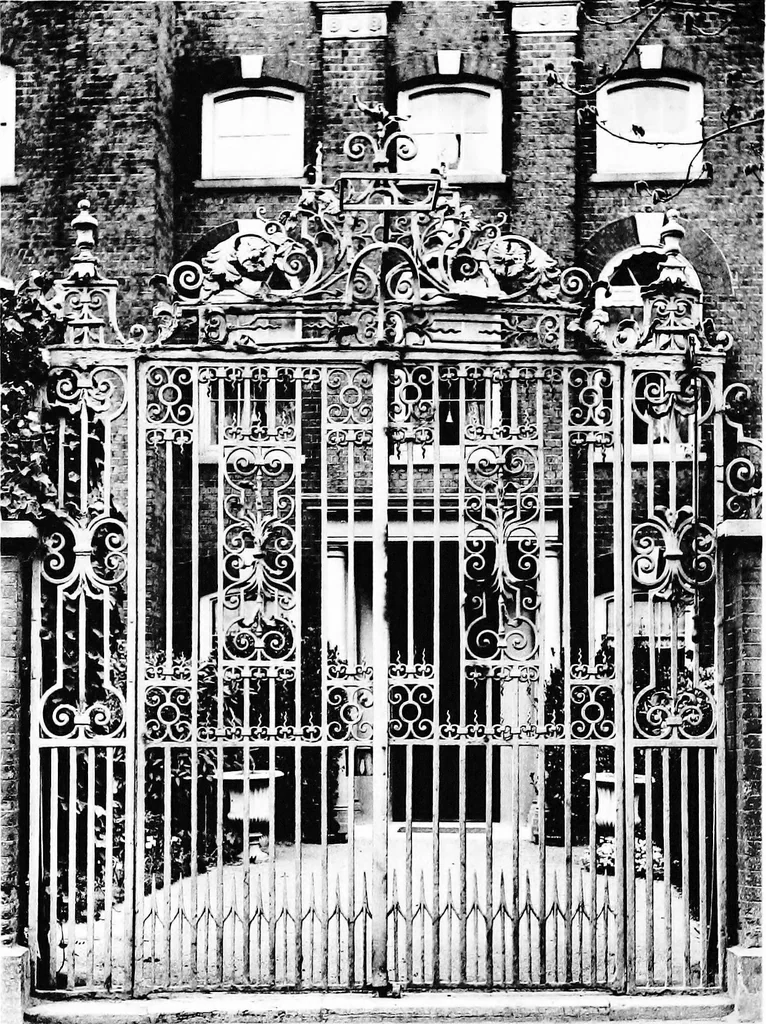 An illustration from English ironwork of the XVIIth & XVIIIth centuries; an historical & analytical account of the development of exterior smithcraft, 1911, leaf 219