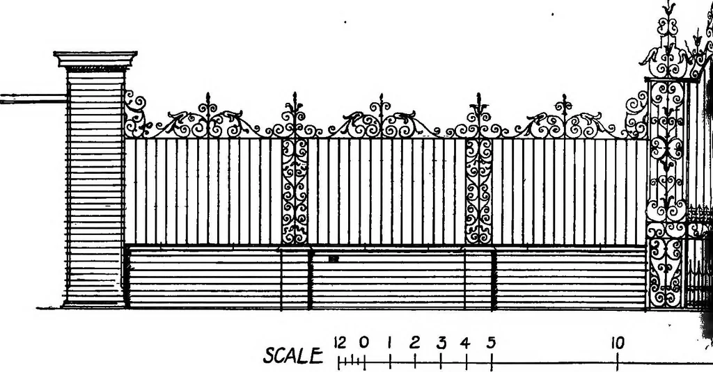 An illustration from English ironwork of the XVIIth & XVIIIth centuries; an historical & analytical account of the development of exterior smithcraft, 1911, leaf 227