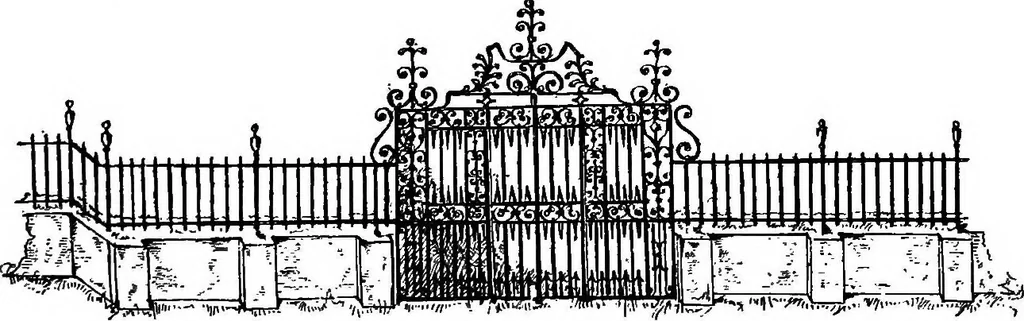 An illustration from English ironwork of the XVIIth & XVIIIth centuries; an historical & analytical account of the development of exterior smithcraft, 1911, leaf 239