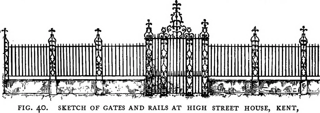 An illustration from English ironwork of the XVIIth & XVIIIth centuries; an historical & analytical account of the development of exterior smithcraft, 1911, leaf 239