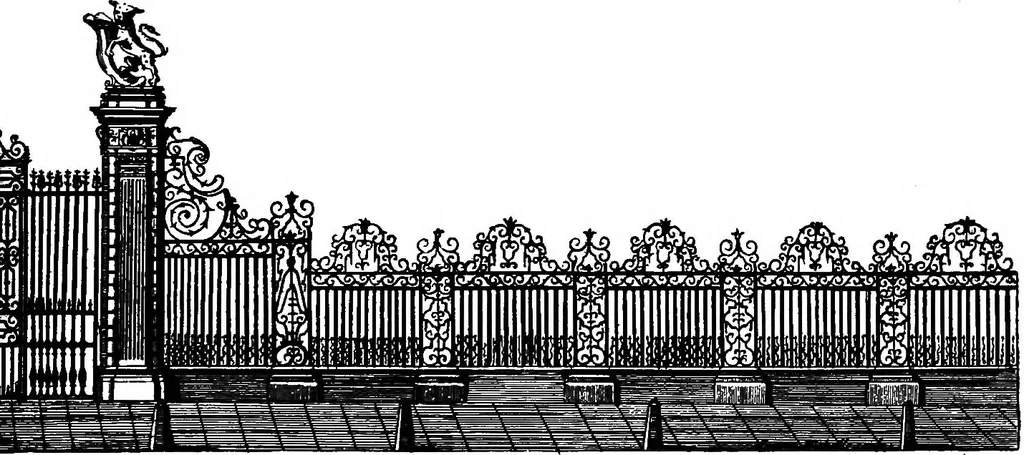 An illustration from English ironwork of the XVIIth & XVIIIth centuries; an historical & analytical account of the development of exterior smithcraft, 1911, leaf 242