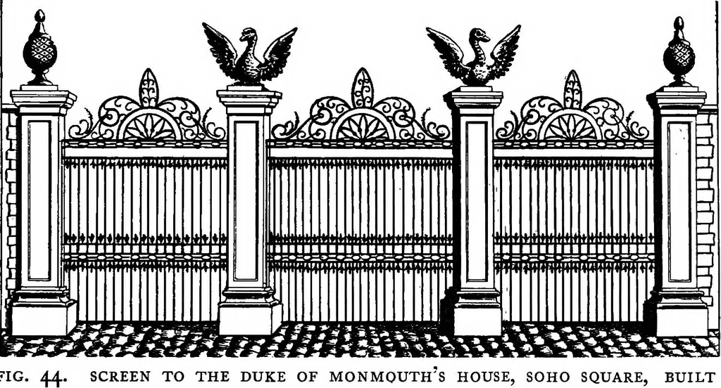 An illustration from English ironwork of the XVIIth & XVIIIth centuries; an historical & analytical account of the development of exterior smithcraft, 1911, leaf 244