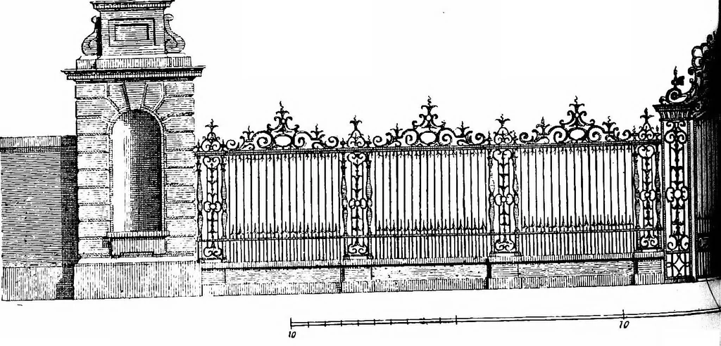 An illustration from English ironwork of the XVIIth & XVIIIth centuries; an historical & analytical account of the development of exterior smithcraft, 1911, leaf 253