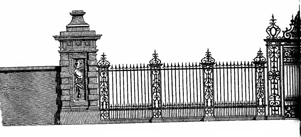 An illustration from English ironwork of the XVIIth & XVIIIth centuries; an historical & analytical account of the development of exterior smithcraft, 1911, leaf 253