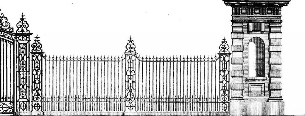 An illustration from English ironwork of the XVIIth & XVIIIth centuries; an historical & analytical account of the development of exterior smithcraft, 1911, leaf 254