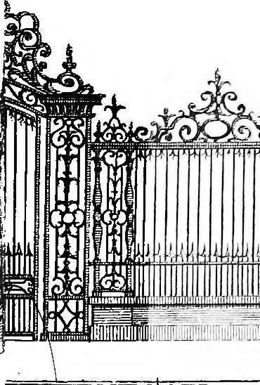 An illustration from English ironwork of the XVIIth & XVIIIth centuries; an historical & analytical account of the development of exterior smithcraft, 1911, leaf 254