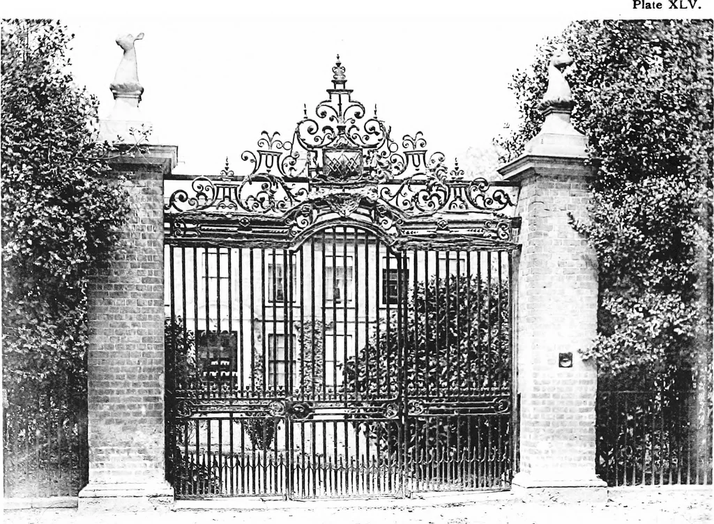 An illustration from English ironwork of the XVIIth & XVIIIth centuries; an historical & analytical account of the development of exterior smithcraft, 1911, leaf 284
