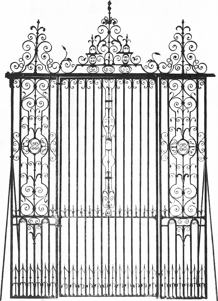 An illustration from English ironwork of the XVIIth & XVIIIth centuries; an historical & analytical account of the development of exterior smithcraft, 1911, leaf 311