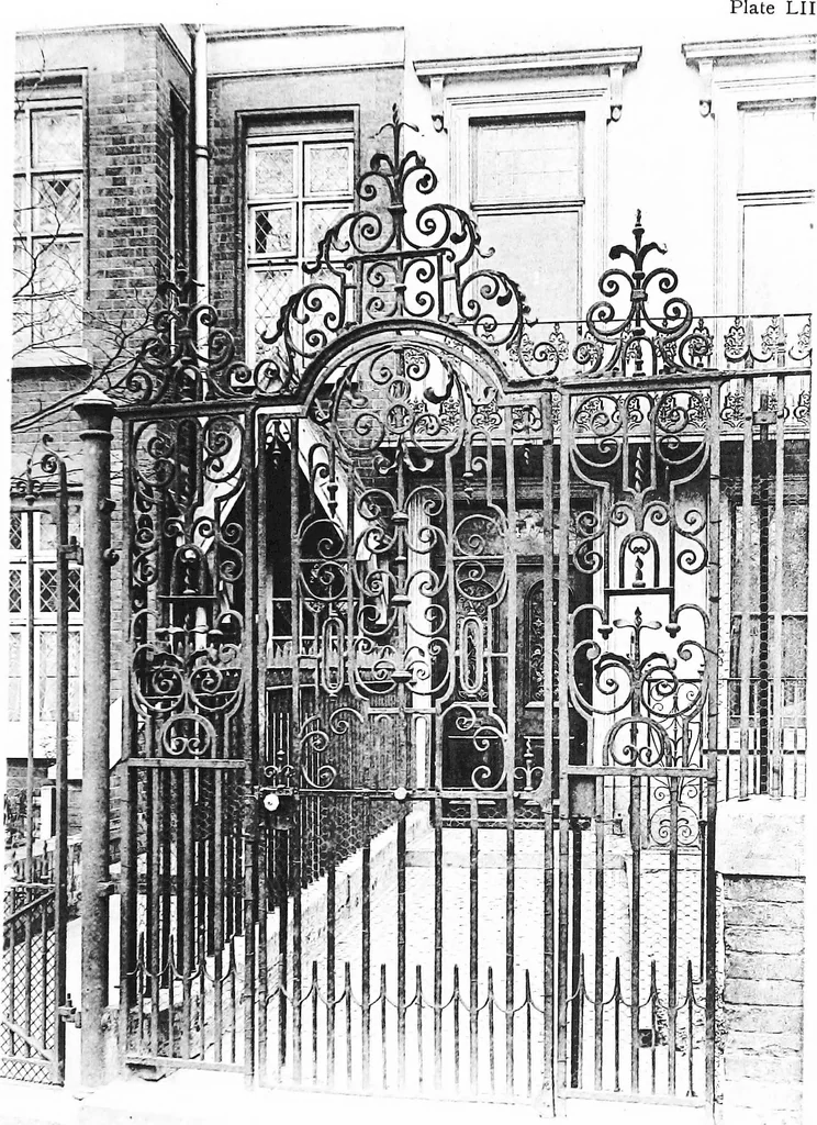 An illustration from English ironwork of the XVIIth & XVIIIth centuries; an historical & analytical account of the development of exterior smithcraft, 1911, leaf 316