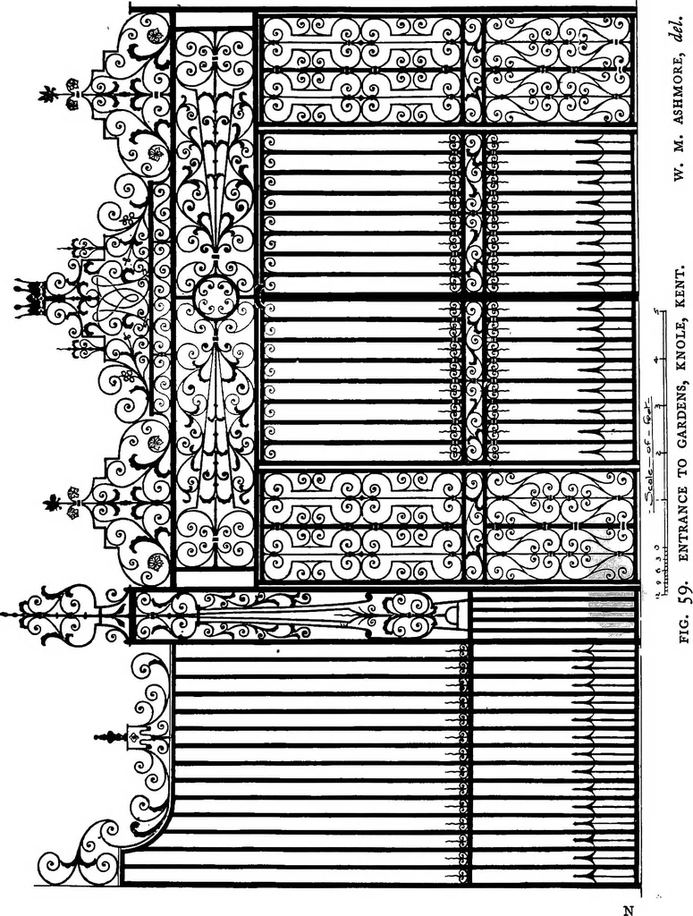 An illustration from English ironwork of the XVIIth & XVIIIth centuries; an historical & analytical account of the development of exterior smithcraft, 1911, leaf 326