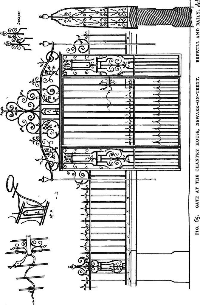 An illustration from English ironwork of the XVIIth & XVIIIth centuries; an historical & analytical account of the development of exterior smithcraft, 1911, leaf 355