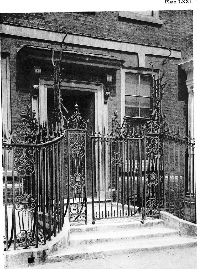 An illustration from English ironwork of the XVIIth & XVIIIth centuries; an historical & analytical account of the development of exterior smithcraft, 1911, leaf 415