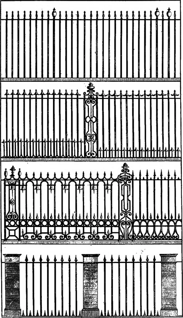 An illustration from English ironwork of the XVIIth & XVIIIth centuries; an historical & analytical account of the development of exterior smithcraft, 1911, leaf 422