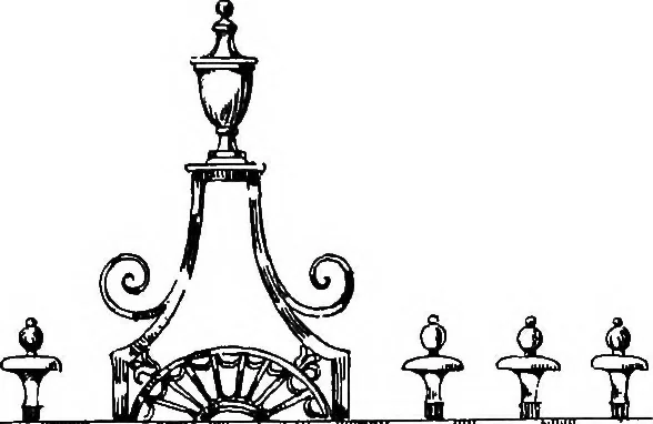 An illustration from English ironwork of the XVIIth & XVIIIth centuries; an historical & analytical account of the development of exterior smithcraft, 1911, leaf 426