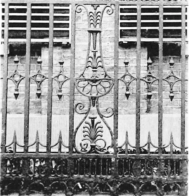 An illustration from English ironwork of the XVIIth & XVIIIth centuries; an historical & analytical account of the development of exterior smithcraft, 1911, leaf 428