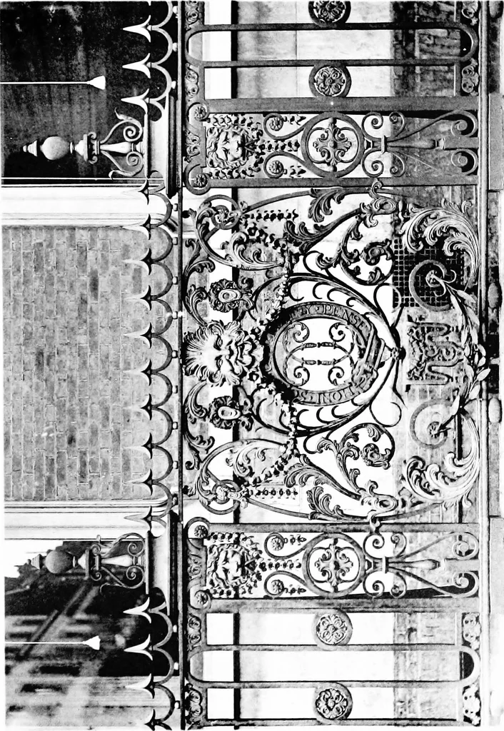 An illustration from English ironwork of the XVIIth & XVIIIth centuries; an historical & analytical account of the development of exterior smithcraft, 1911, leaf 438