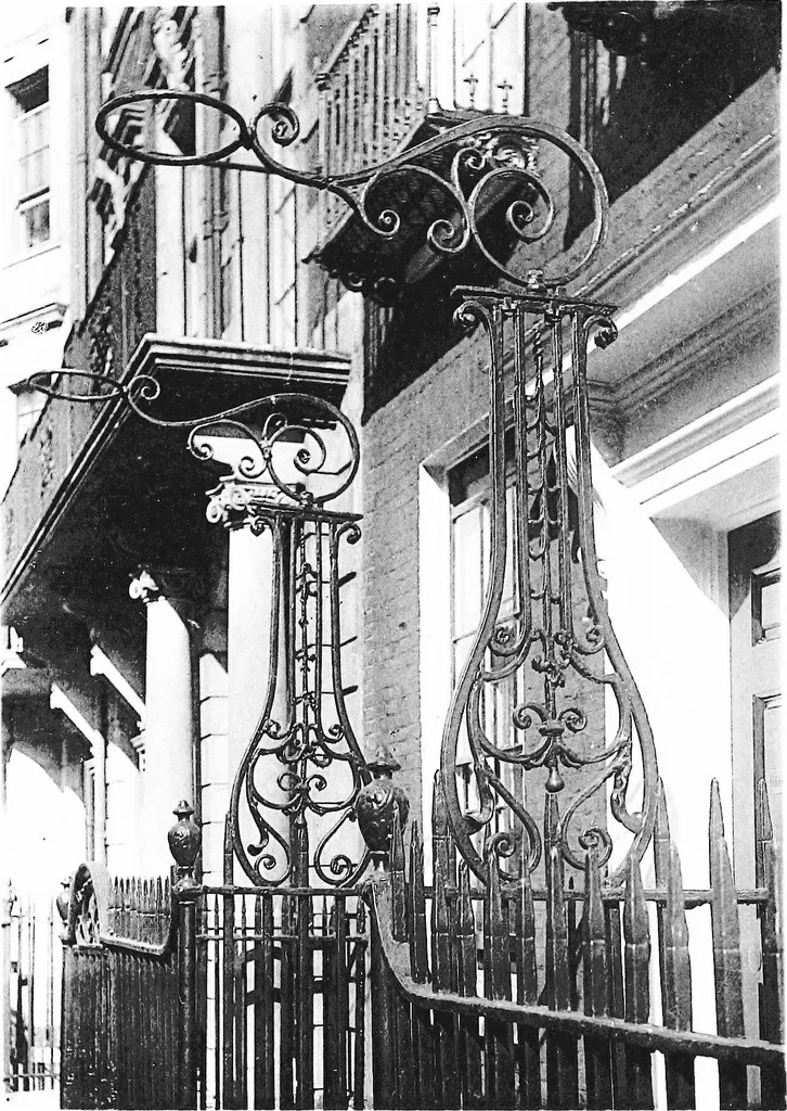 An illustration from English ironwork of the XVIIth & XVIIIth centuries; an historical & analytical account of the development of exterior smithcraft, 1911, leaf 485