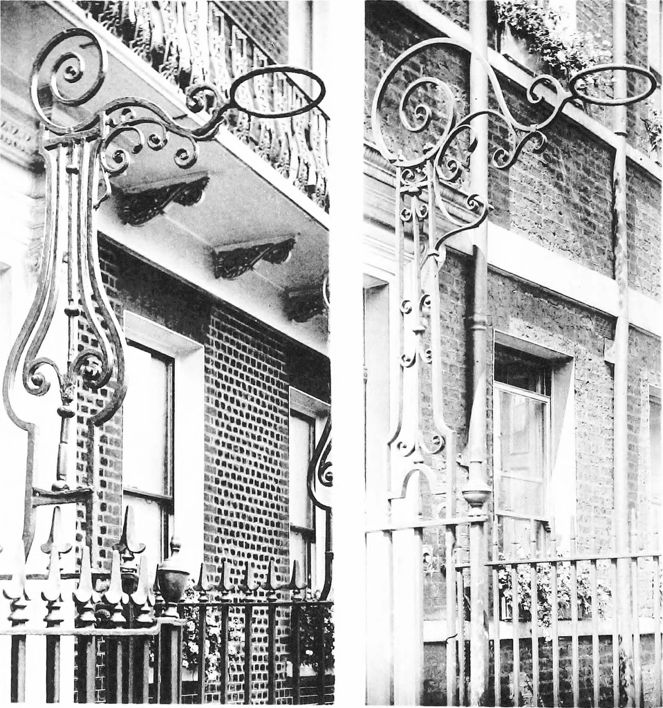 An illustration from English ironwork of the XVIIth & XVIIIth centuries; an historical & analytical account of the development of exterior smithcraft, 1911, leaf 487
