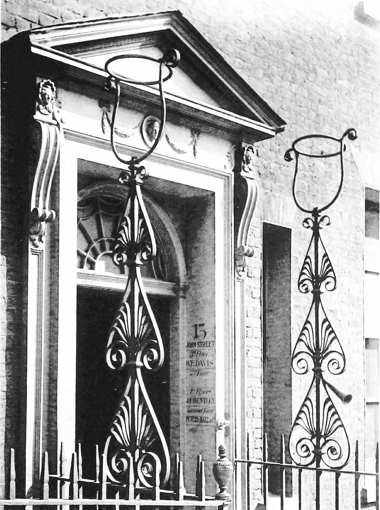 An illustration from English ironwork of the XVIIth & XVIIIth centuries; an historical & analytical account of the development of exterior smithcraft, 1911, leaf 490