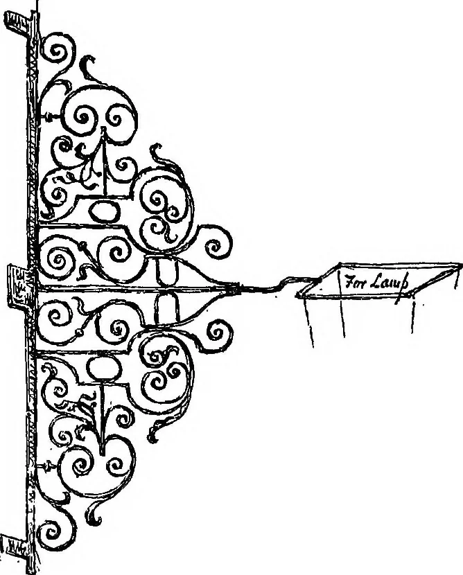 An illustration from English ironwork of the XVIIth & XVIIIth centuries; an historical & analytical account of the development of exterior smithcraft, 1911, leaf 503