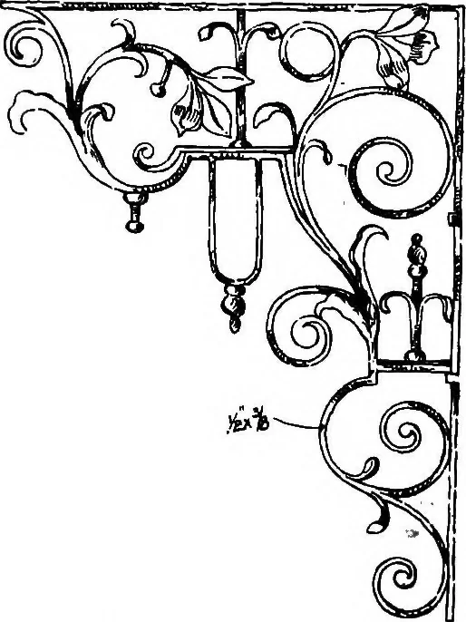 An illustration from English ironwork of the XVIIth & XVIIIth centuries; an historical & analytical account of the development of exterior smithcraft, 1911, leaf 506